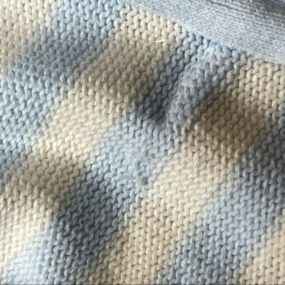 Carter's Blue/White Hooded Sweater Zip Front Baby 9M Cozy Classic Casual - Picture 13 of 13